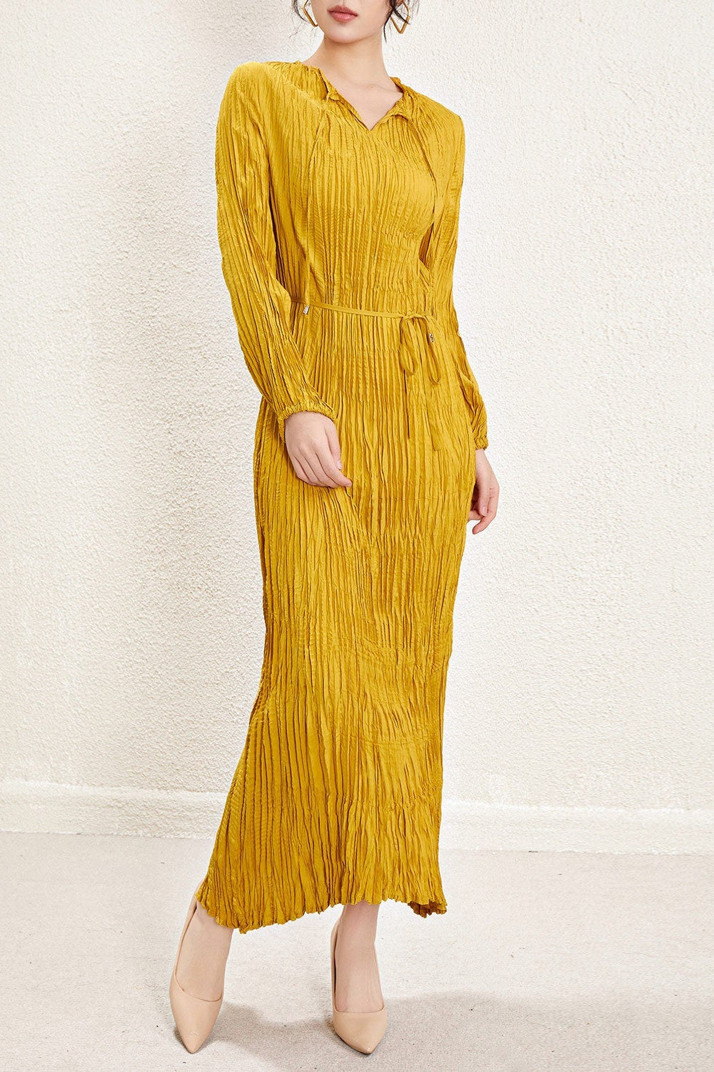 Irregular Pleated Dress