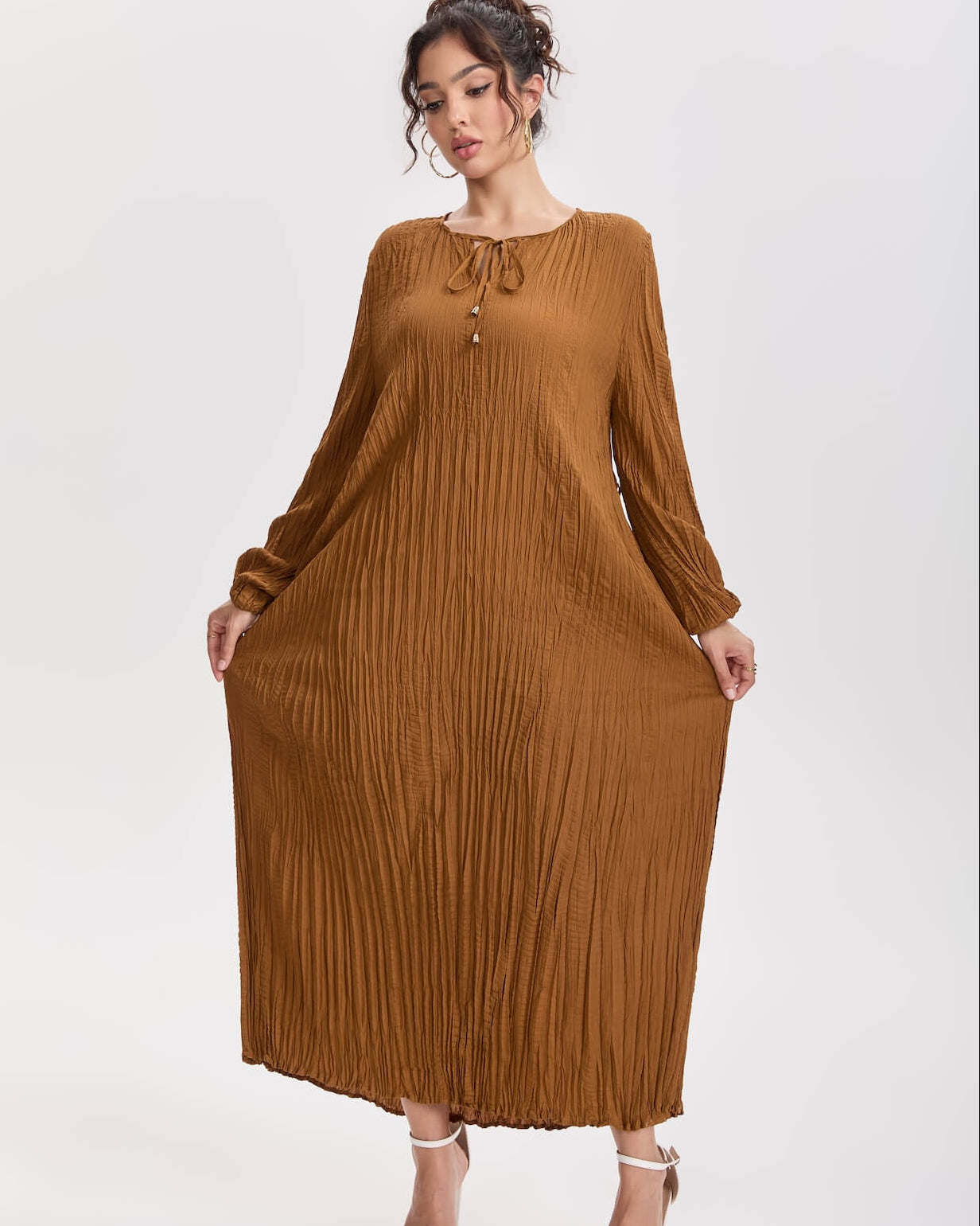 Pleated Long Dress