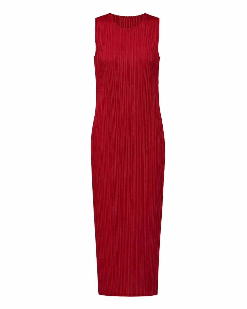 Pleated Midi Dress Maternity Friendly-Wine Red