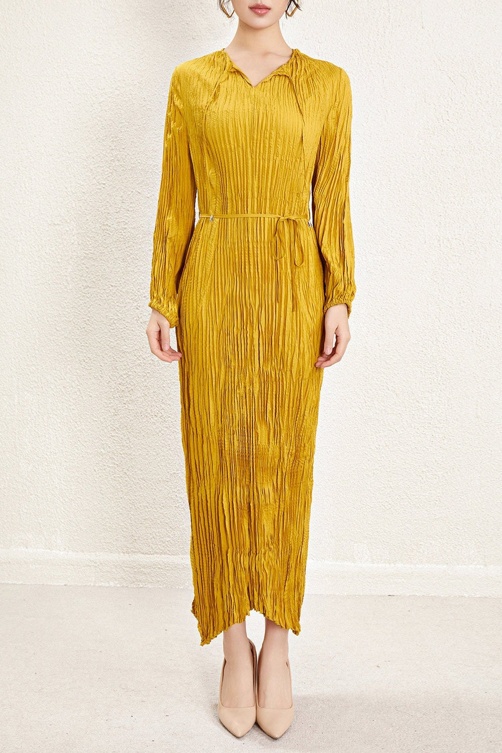 Irregular Pleated Dress