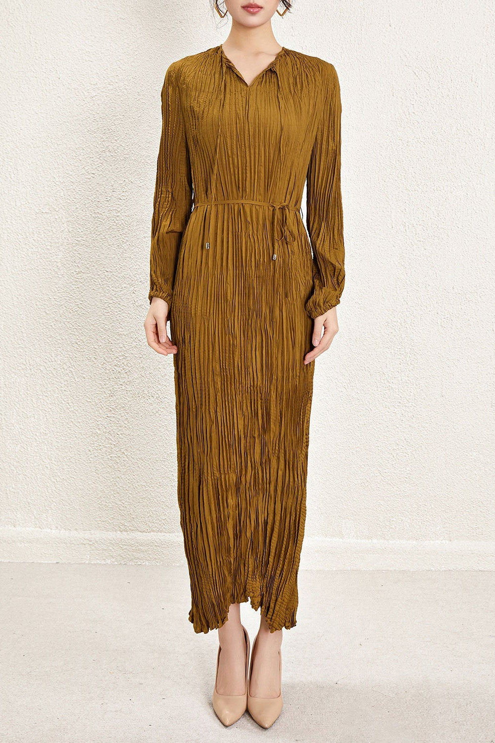 Irregular Pleated Dress