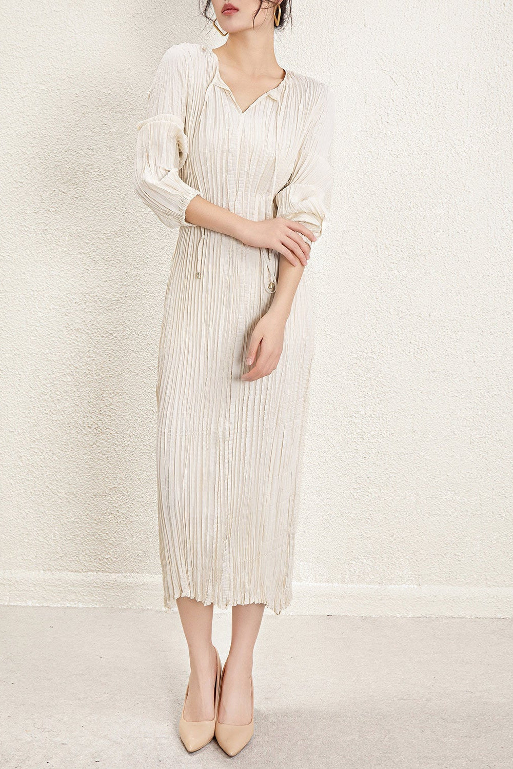 Irregular Pleated Dress