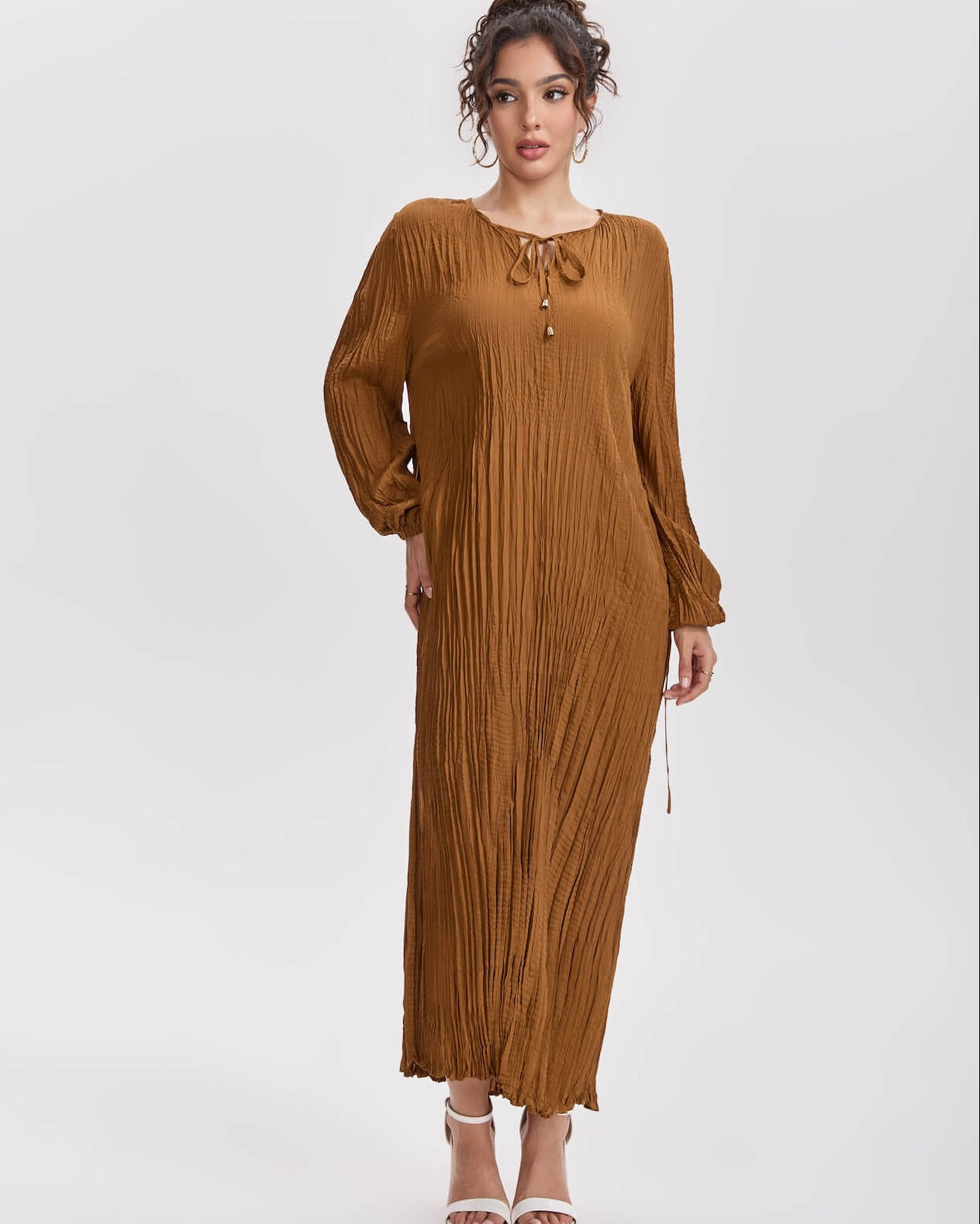 Pleated Long Dress
