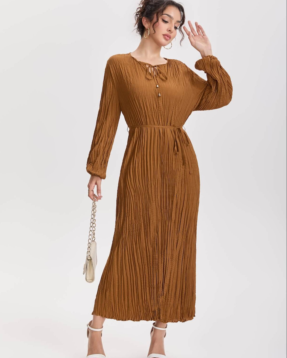 Pleated Long Dress