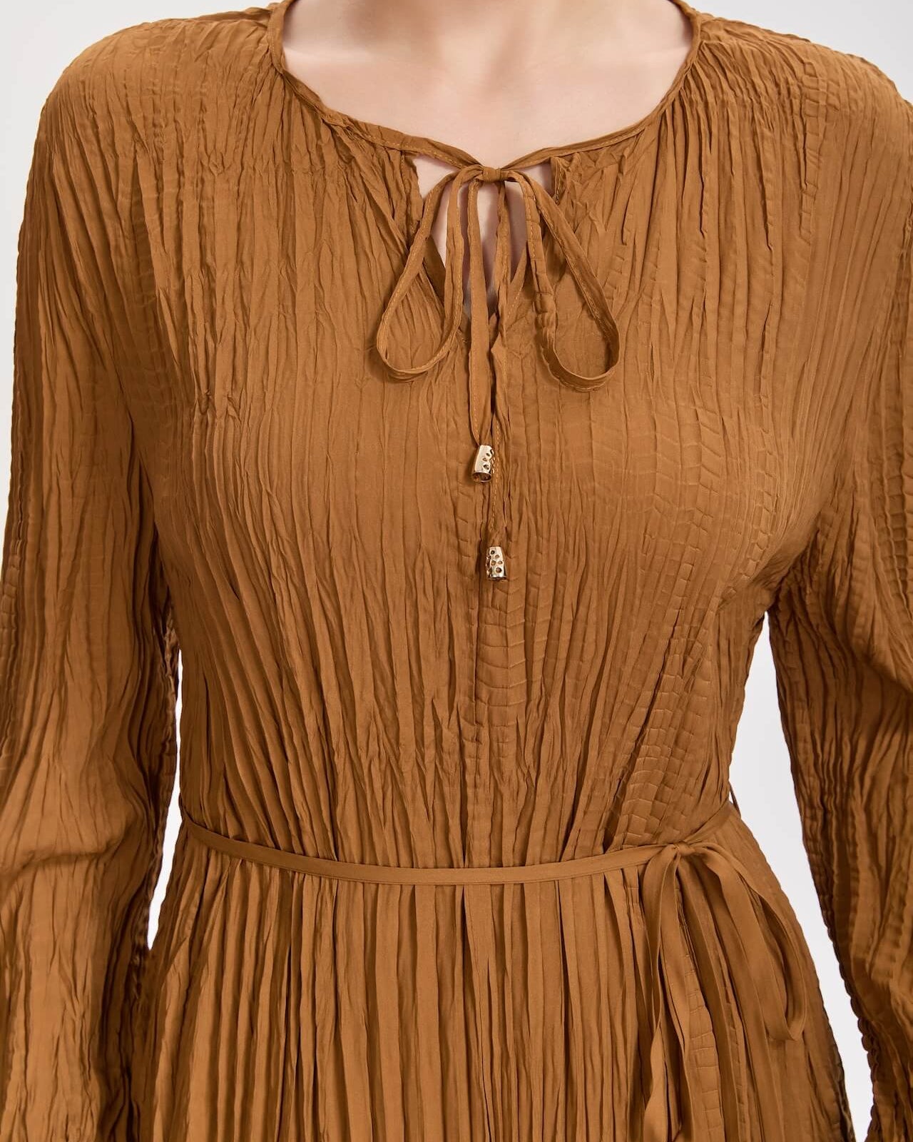 Pleated Long Dress