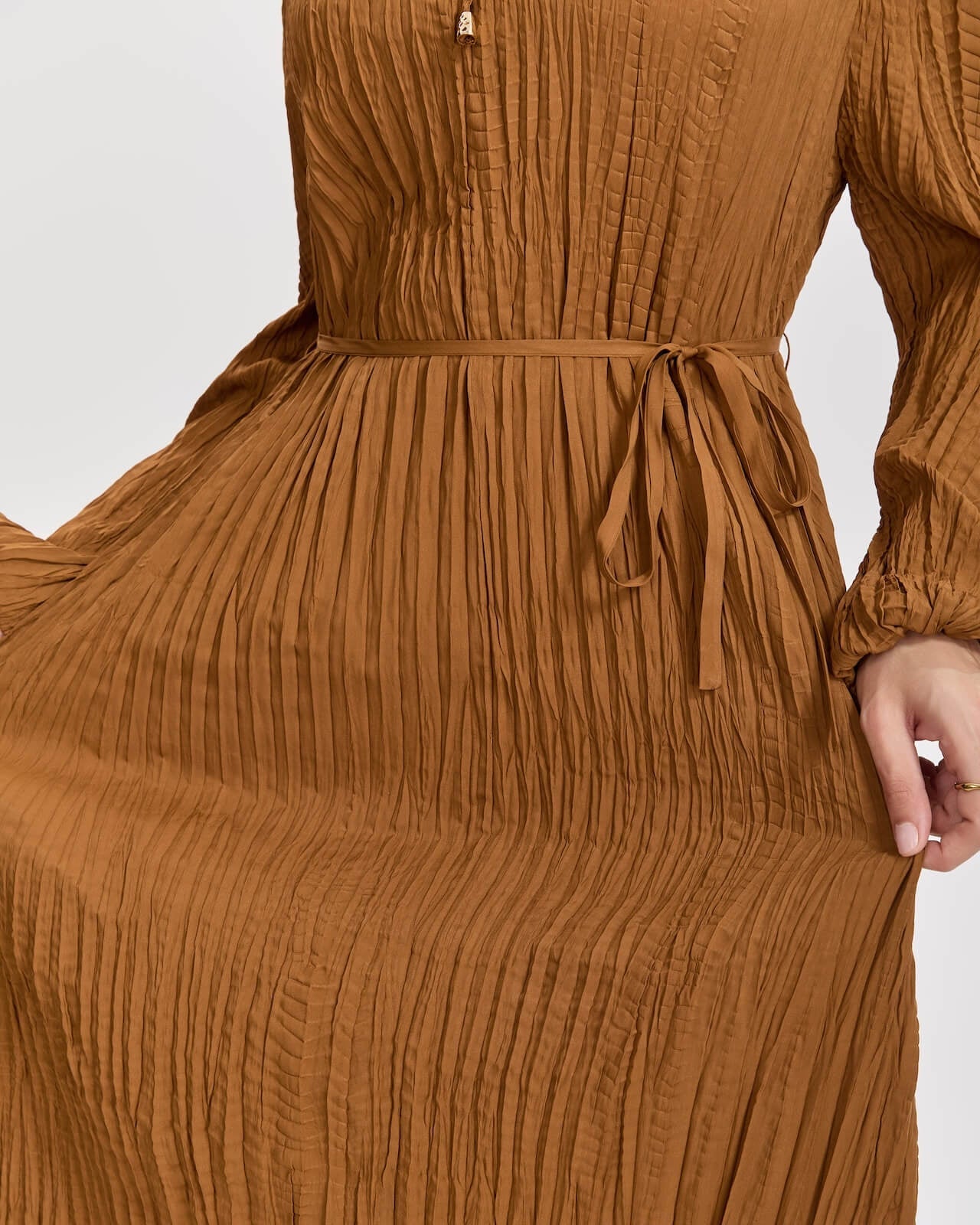 Pleated Long Dress