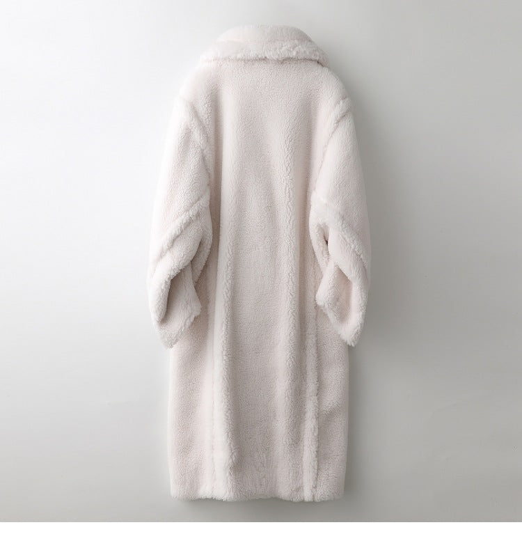 Teddy Bear Icon 100% Wool&Cashmere Coat–Ivory
