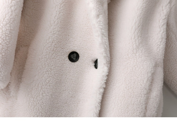 Teddy Bear Icon 100% Wool&Cashmere Coat–Ivory