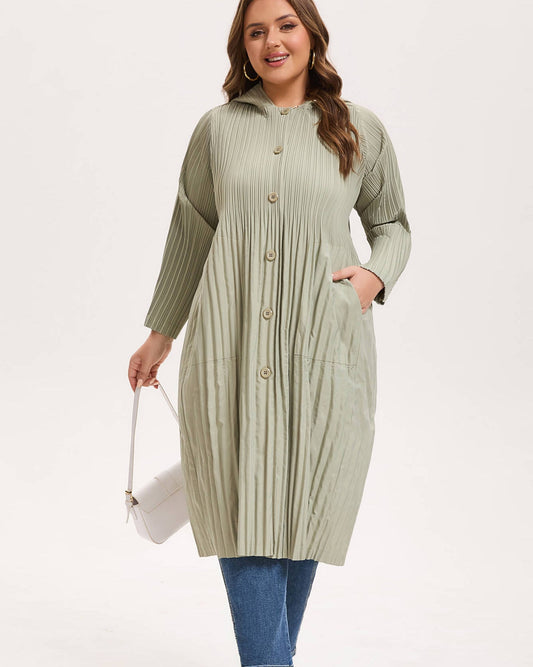 Hooded Trench Coat – Lightweight, Long Silhouette